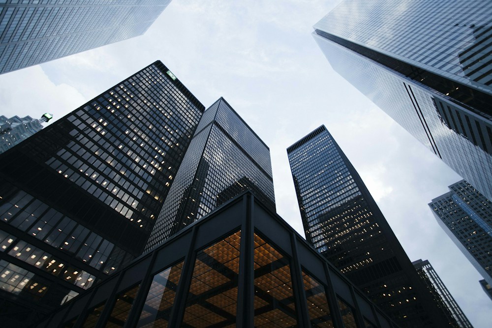 Architectural perspective of a high-rise building